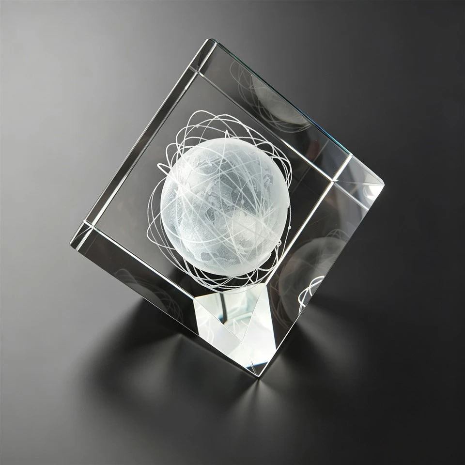 Global Lines 3D Earth Crystal Cube best